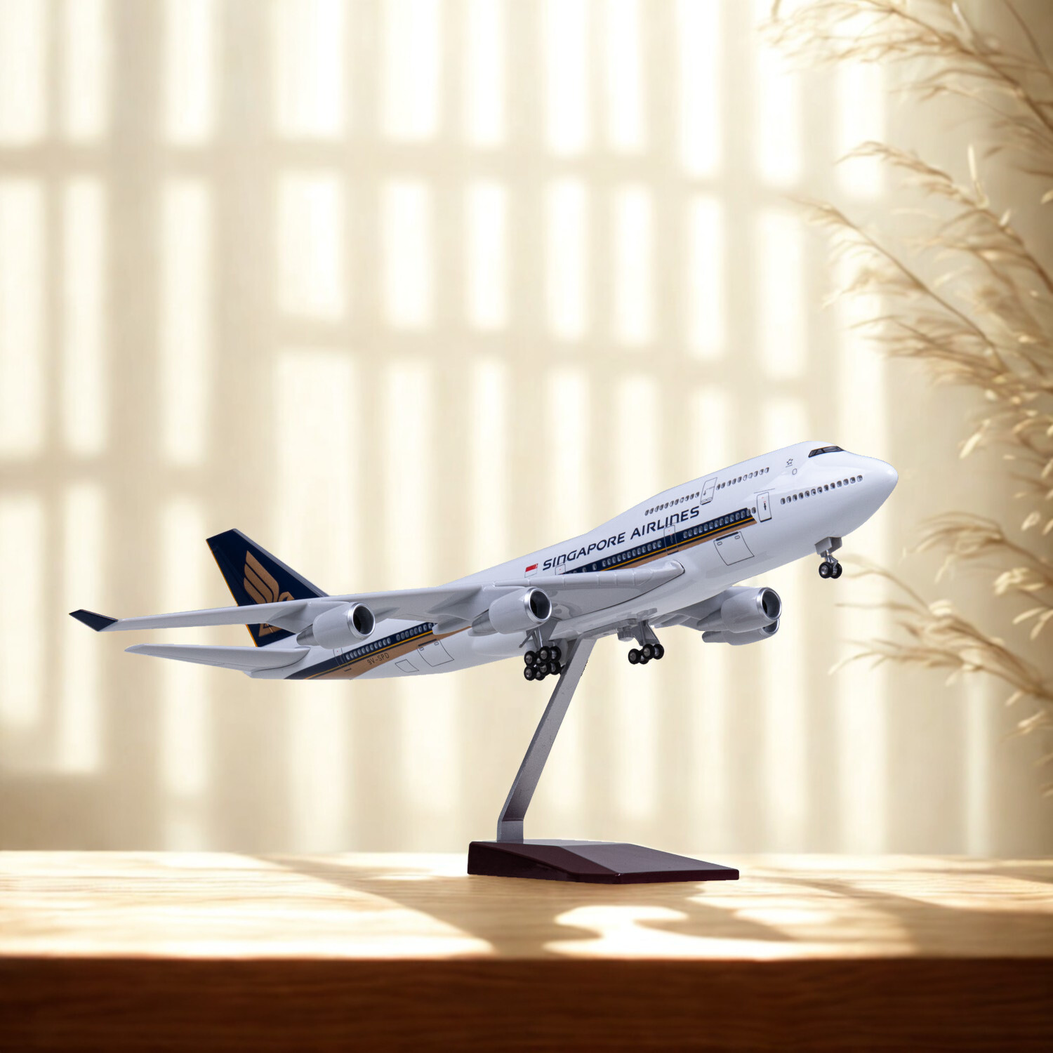 Kids Toys Singapore - 47cm B747 Singapur Modellflugzeug Spielzeug für