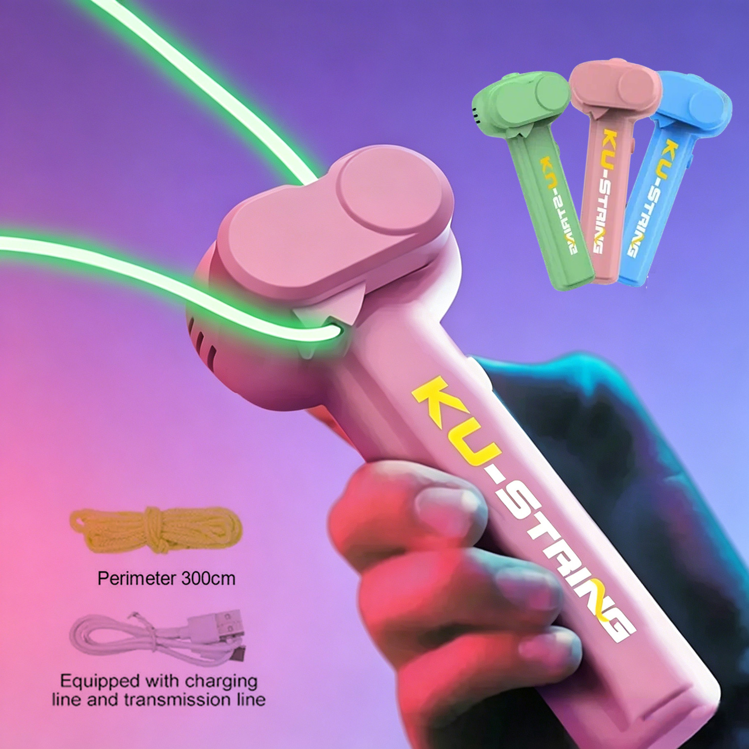 Kids Zip Toys - Kinder-Seil-Launcher-Spielzeug: Seil-Launcher mit Reißverschluss, Handgehaltenes Seil