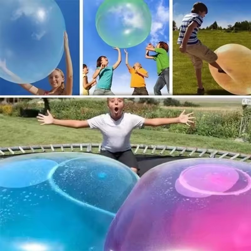 Bubble Machine Outdoor - Kinder-Outdoor-Spielzeug: Aufblasbare Gummiball-Spiele, Ballon-Spielzeug für Babypartys,