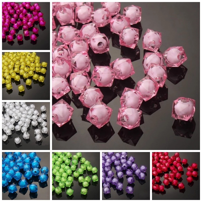 Kids Toys Deals - Großhandel 8/10/12mm Transparente Quadratische Acryl Facettierte