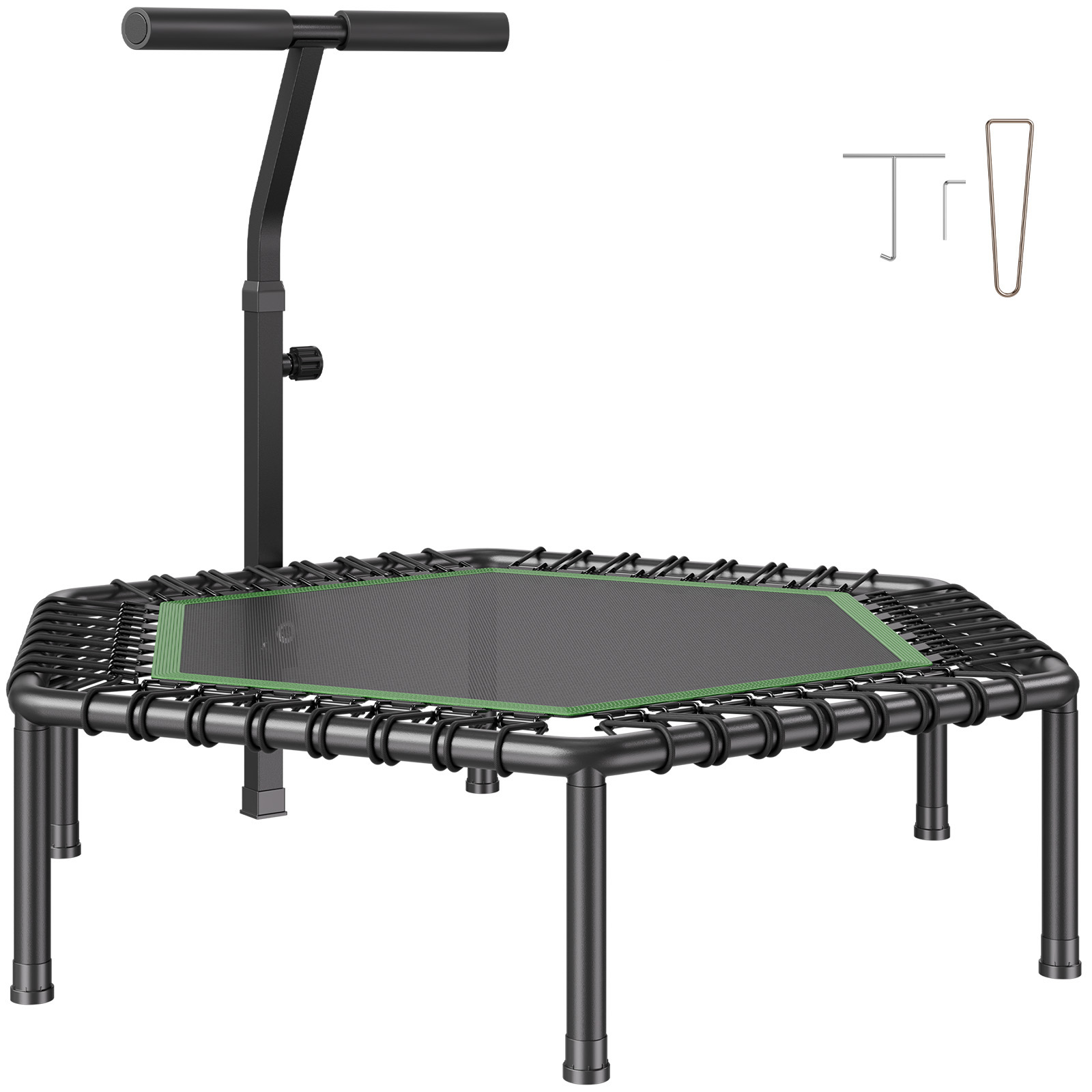 Trampoline Mini Indoor - VEVOR Fitnesstrampolin Indoor für Erwachsene, Minitrampolin