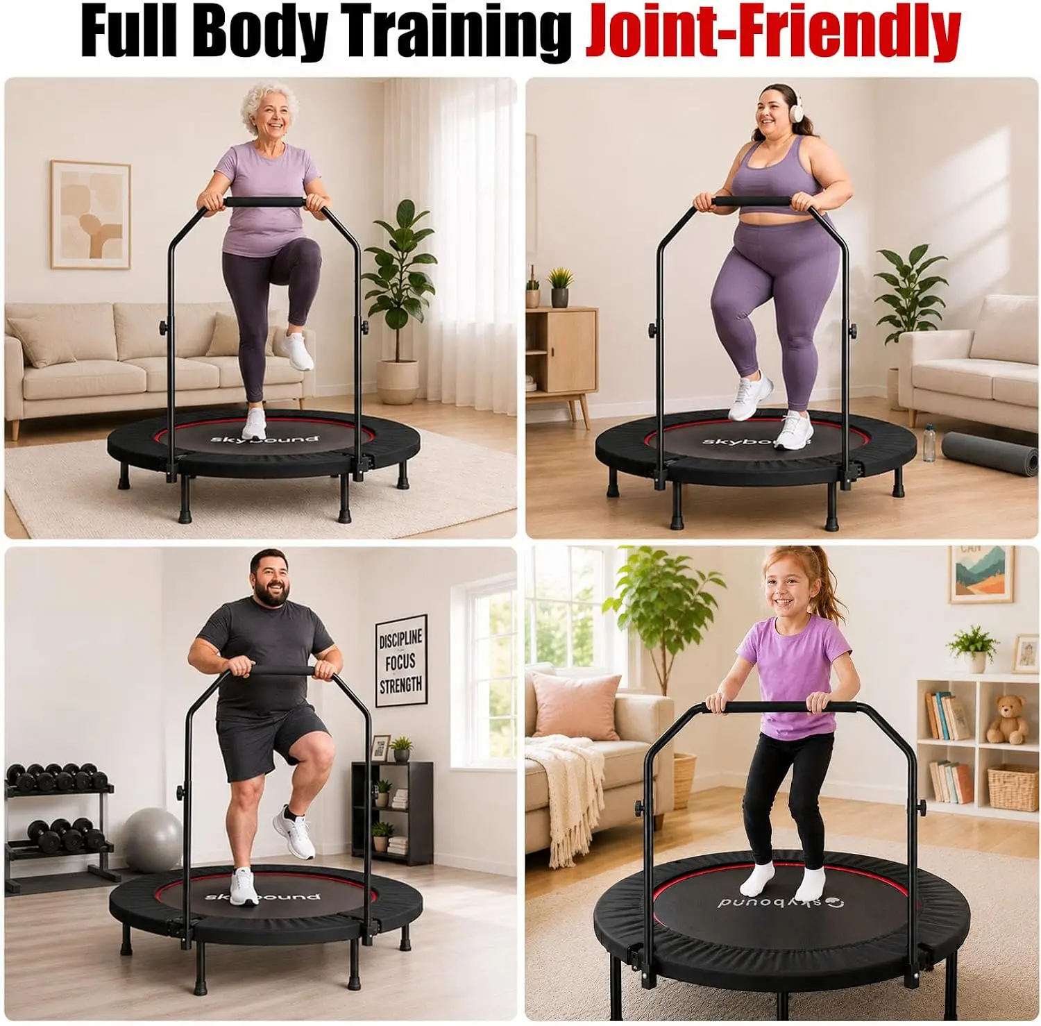 Rebounder-Trampolin für Erwach – Trampoline Mini Indoor Bewertung und Preis