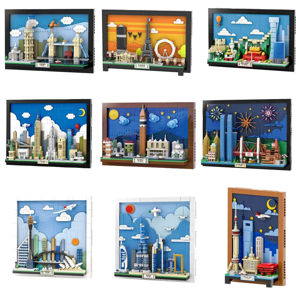 Stadtansicht Bausteine Postkar – Kids Toys London Bewertung und Preis