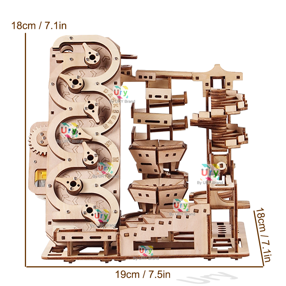 Ury 3D Holzpuzzle Elektrische  – Marble Run Set Bewertung und Preis