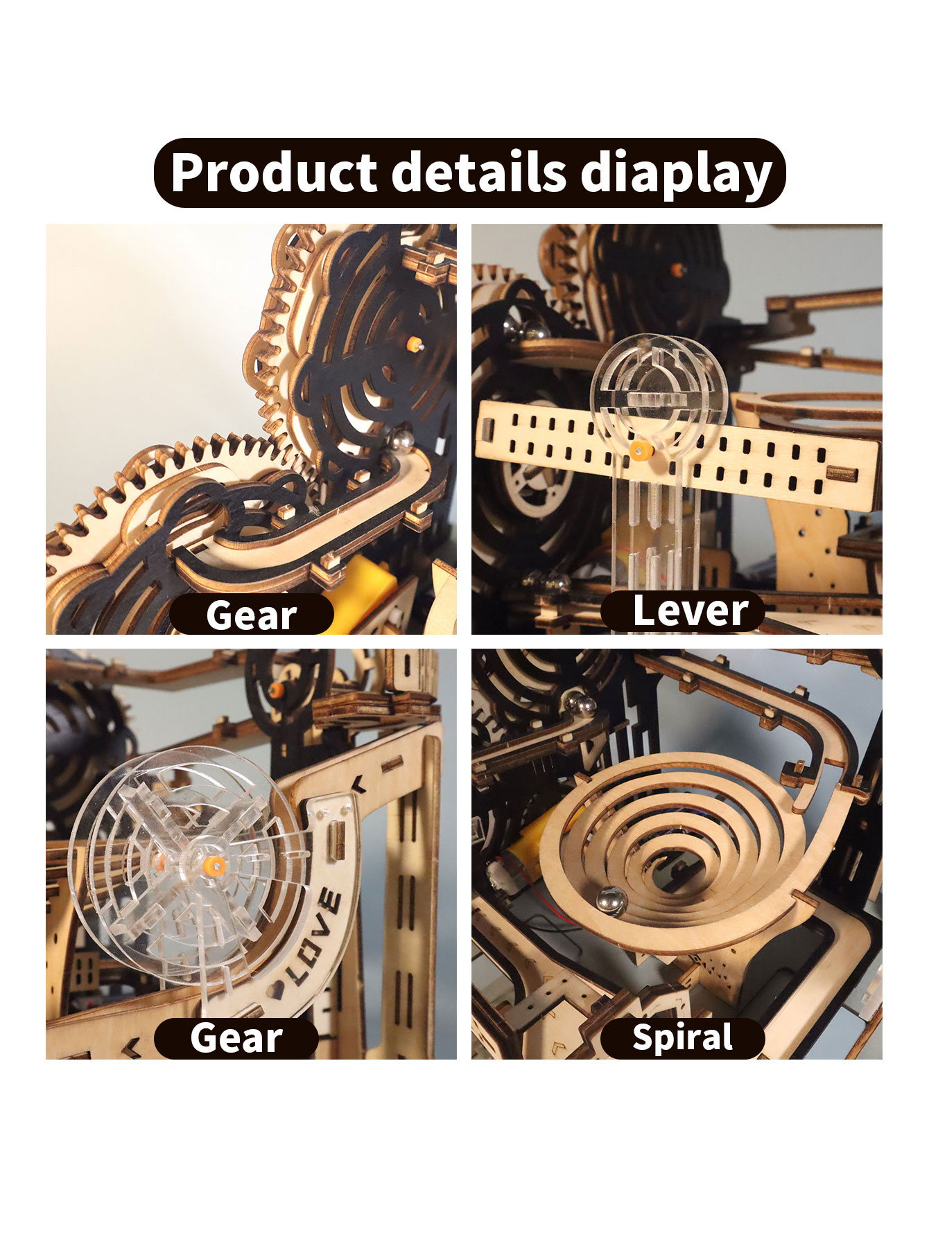 Elektrische 3D Holzpuzzles Mar – Marble Run Set Bewertung und Preis